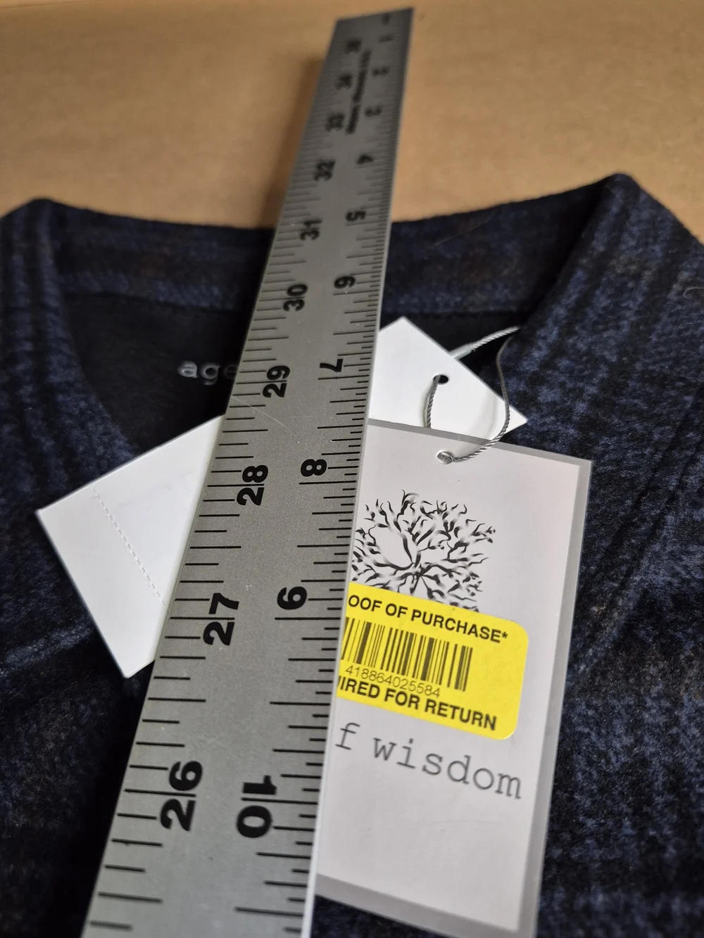 Age of Wisdom Men’s Blue Plaid Lightweight Shirt Jacket